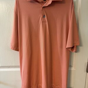 FootJoy Orange Polo Shirt Soft Knit Casual